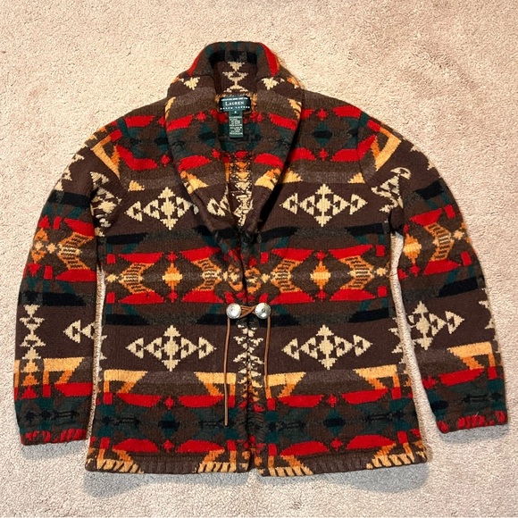 Lauren Ralph Lauren Sweaters - Vintage Lauren Ralph Lauren Hand Knit Cardigan